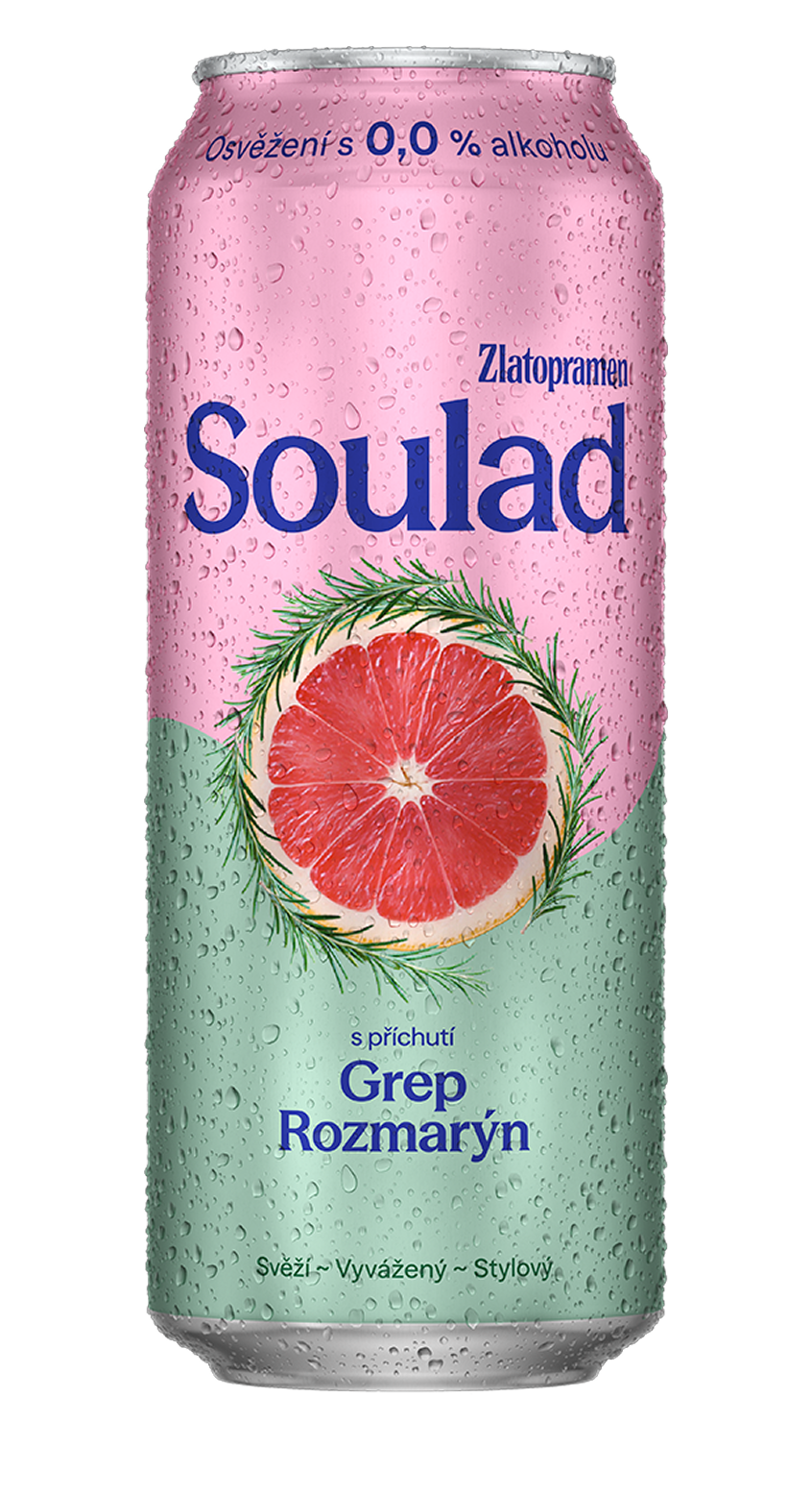 Soulad 0,0 % grep a rozmarýn 0,5 l plech